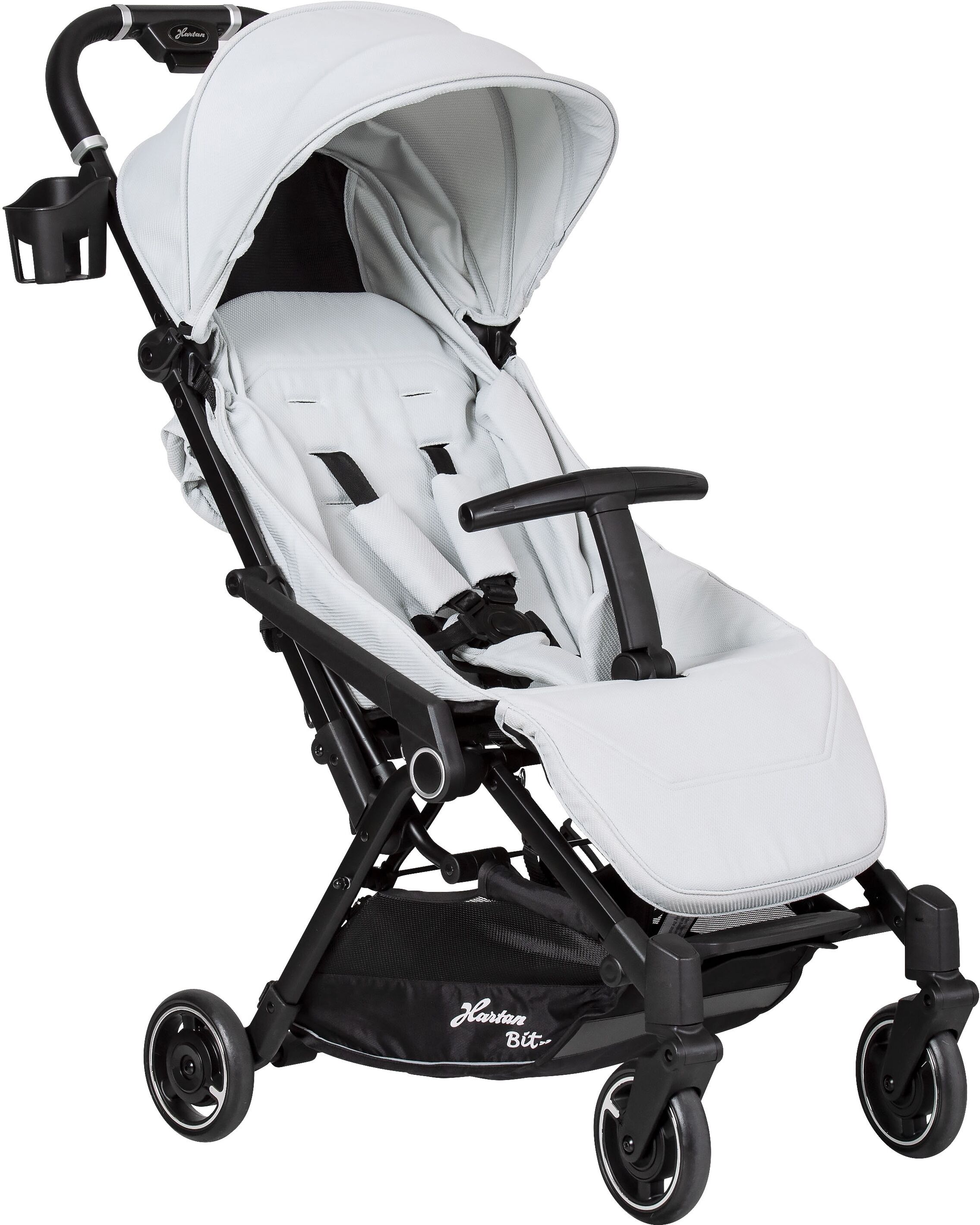 Kinder-Buggy HARTAN "Bit - Buggy 1" grau (ice) Baby Kinderwagen Kinderbuggys mit Regenschutz & Cupholder