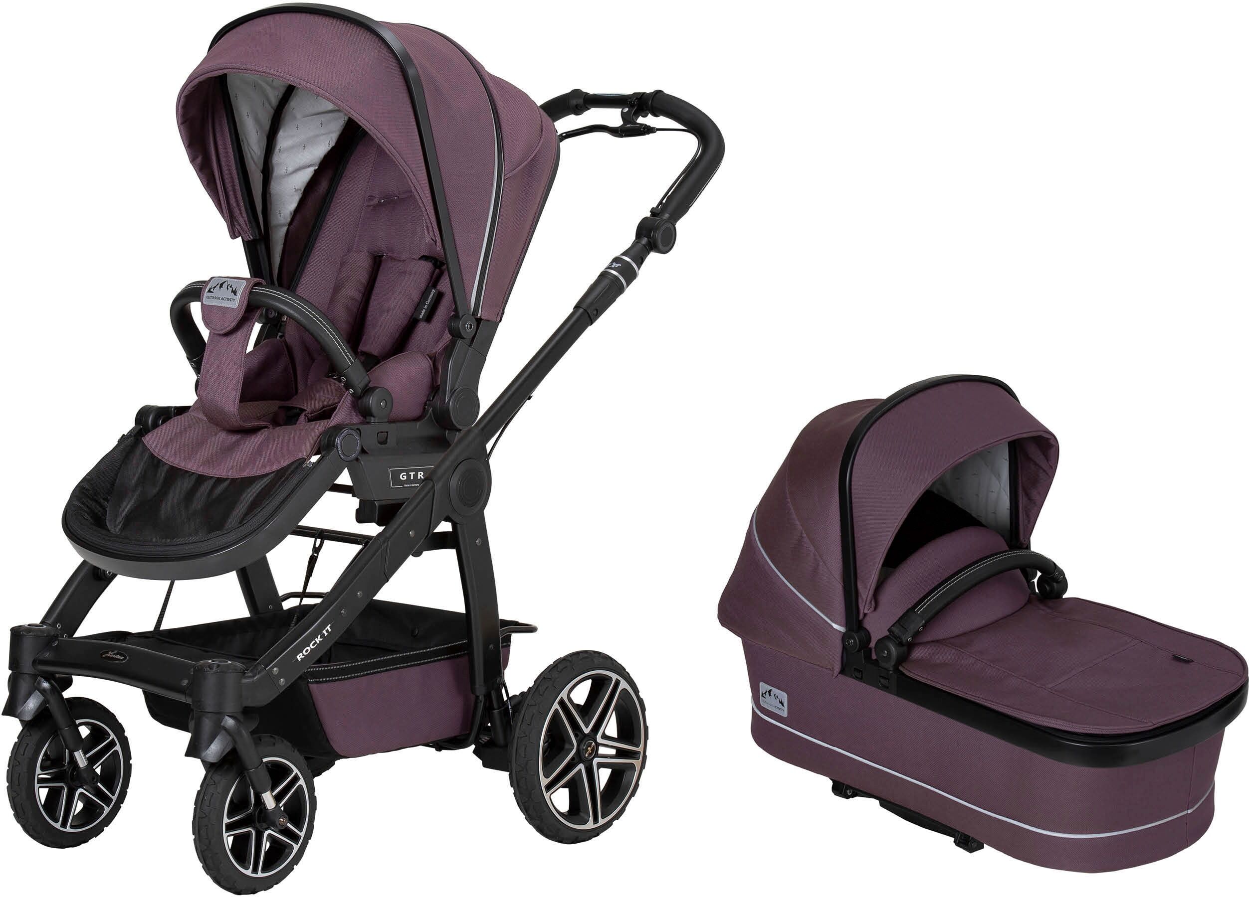 Kombi-Kinderwagen HARTAN "Rock it Outdoor" lila (amethyst) Baby Kinderwagen Kombikinderwagen Made in Germany