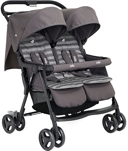 Joie Zwillingsbuggy AireTwin inkl. Regenverdeck, Dark Pewter grau