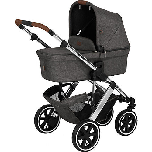 ABC Design Kombi Kinderwagen Salsa 4 Air, inkl. Sportsitz und Tragewanne, Diamond Special Edition, asphalt grau