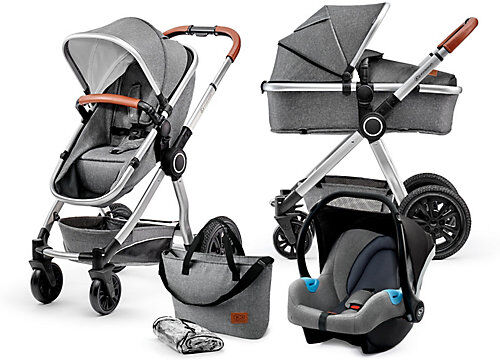 Kinderkraft Kombi Kinderwagen Veo, 3in1, grey grau