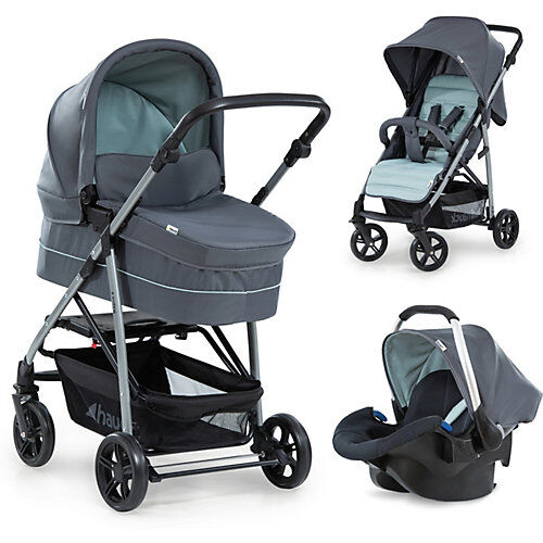 Hauck Kombi Kinderwagen Rapid 4 Plus Trioset, grey/mint