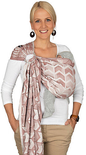 Hoppediz Babytragetuch Ring-Sling, Jacquard, Amsterdam rosé rosa