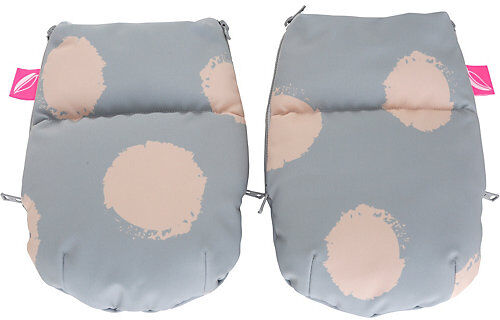 Motherhood Handwärmer Muffs Kinderwagen aus Softshell mit Innenseite aus Fleece - Kleckse apricot  Kinder