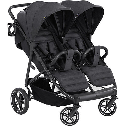 Hauck Geschwisterwagen Uptown Duo, Melange Black schwarz