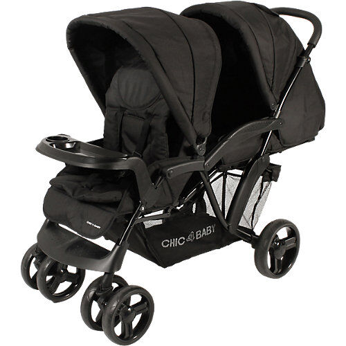 Chic 4 Baby Geschwisterwagen Doppio, schwarz