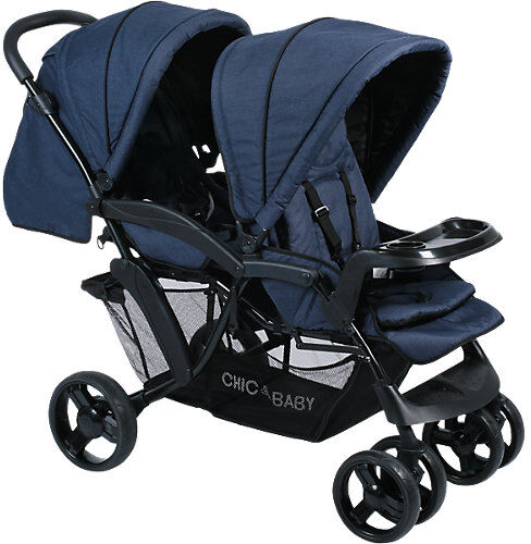 Chic 4 Baby Geschwisterwagen Doppio, navy blau