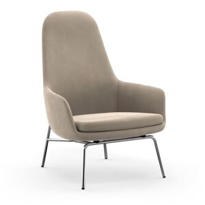 Normann Copenhagen Era Lounge Chair High Chrome SH: 40 cm - City Velvet Vol 2 / 096