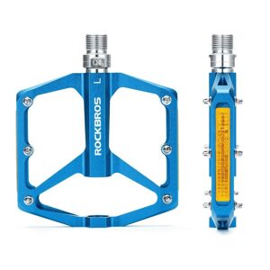 Rockbros Wide Pedaler, Blue - Blå - Onesize