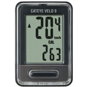 Cateye Velo 9 Black Cykelcomputer - Sort