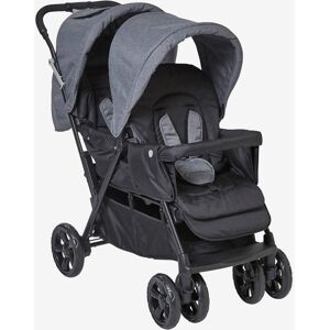 Silla de paseo doble Vertbaudet Duocity2 gris medio jaspeado