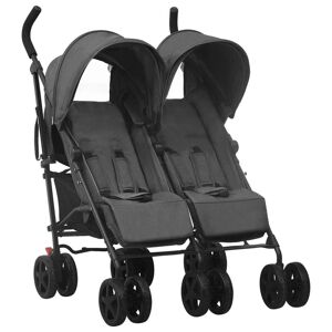 vidaXL Carrito para gemelos de acero gris antracita