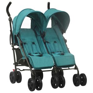 vidaXL Carrito para gemelos de acero verde