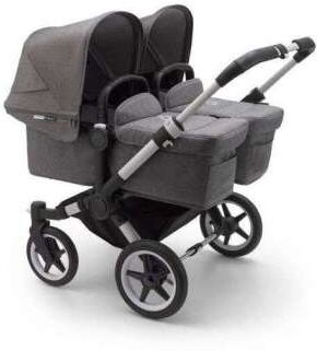 Bugaboo Donkey 3 Gemelar Chasis Aluminio/Base Gris Melange Completo