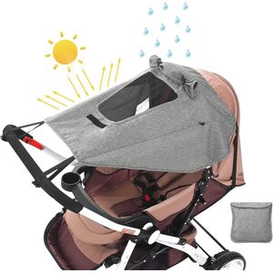 Pare-Soleil pour Poussette, Canopy Auvent Pare Soleil pour Nacelle Landau, UV 50+ Couffin Protection Soleil Réglable avec Sac de Rangement - Publicité