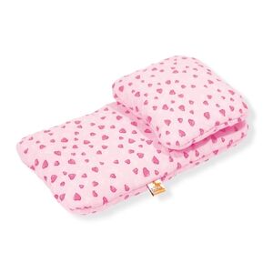 Pinolino Parure pour poussette poupon coeurs, rose, 2 pieces