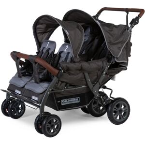 CHILDHOME Poussette Quadruple 4 places Autobrake anthracite