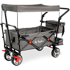 Pinolino Chariot de transport à main enfant pliable AddPlus frein mélange gris