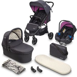 babyGO Poussette trio combinée 3en1 Rose