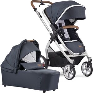 GESSLEIN Poussette duo combinée 2en1 FX4 Life, mélange bleu marine