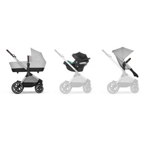 cybex GOLD Poussette trio combinée 3en1 EOS Lux cosy Aton B2 Silver Lava Grey