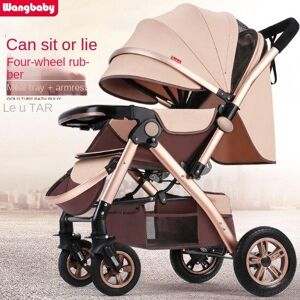 91460000MABWPQEC02 Wangbaby – poussette haute vue pouvant s'asseoir et s'allonger, chariot parapluie pliable et léger pour bébé, poussette à quatre roues - Publicité