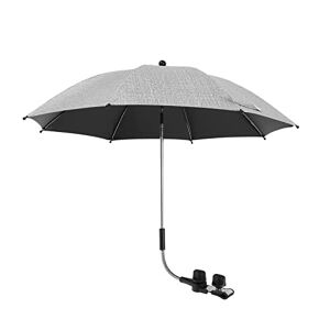 Uezeth Parasol universel pour landau, protection UV à 360 °, parasol pour poussette, parasol pour poussette avec pince réglable et bras flexible pour poussette (gris) - Publicité