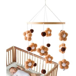 Ibuloule Mobile pour berceau Lit de bébé mobile moderne Carrousel de berceau pour bébés garçons et filles de 0 à 12 mois, convient pour lit de berceau, poussette, siège d'auto, comprend des fleurs - Publicité