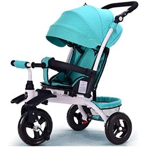 LLSS 4 EN 1 poussette tricycle bébé enfants, grand siège réglable confortable, bébé peut s'asseoir ou s'allonger à plat, roue avant déformable spéciale, 0-5 ans - Publicité