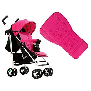 Icecode Coussin de poussette, coussin de coton de mousse de couverture de protection de revêtements de poussette de bébé/siège d'auto (rose rouge) - Publicité