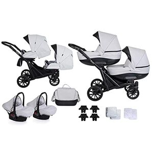 Lux4Kids Poussette Booster Stroller Twin Stroller par  Heaven Grey 3en1 avec siège bébé - Publicité