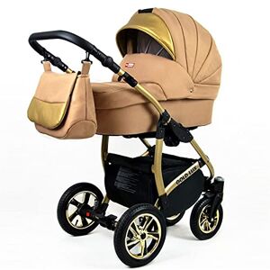 Lux4Kids Pram Poussette Golden Glow Siège auto 3en1 Megaset Buggy Siège auto Siège bébé Siège sport Siège sport Isofix Sand Pearl 2en1 sans siège auto - Publicité