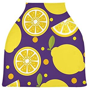 Vnurnrn Citron Jaune Housse de Canopée pour Poussette,Siège de Voiture pour Bébé Dais Siège Auto Couverture D'Allaitement Pare-Soleil Respirant Extensible pour Bébé - Publicité