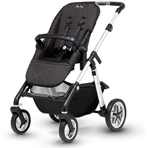 Silver Cross Pioneer Landau et poussette pour bébé avec châssis en argent satiné, siège et nacelle, de la naissance à 25 kg, avec accessoires - Publicité