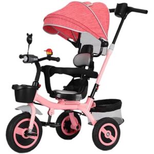 LSQXSS Poussette pour tout-petits à siège réversible,poussette pour enfants avec auvent et phare musical,siège à dossier haut avec garde-corps et ceinture,tricycle pour enfants avec poignée parentale - Publicité