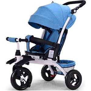 LLSS 4 EN 1 poussette tricycle bébé enfants, grand siège réglable confortable, bébé peut s'asseoir ou s'allonger à plat, roue avant déformable spéciale, 0-5 ans - Publicité