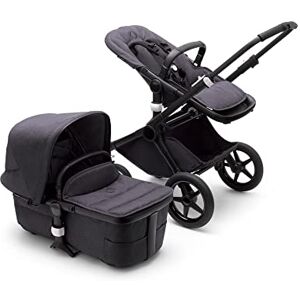 Bugaboo Fox 3, la plus confortable de nos solutions de voyage 2-en-1 : poussette légère, landau confort, châssis noir, nacelle respirante, améliorée et capote Noir délavé - Publicité