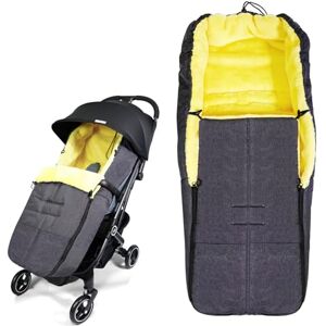 ALLILUYAA Chancelière de Poussette Universelle, Chancelière de Bébé pour l’Hiver, Sac de Couchage Amovible Étanche Antidérapant en Polaire pour Bébé, Convient pour Poussette Landau Siège Auto (Jaune) - Publicité