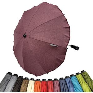 BambiniWelt by Rafael K. Bambiniwelt Parasol universel pour poussette, poussette, poussette, jogger, UV50+ demi-lune (chiné bordeaux) - Publicité