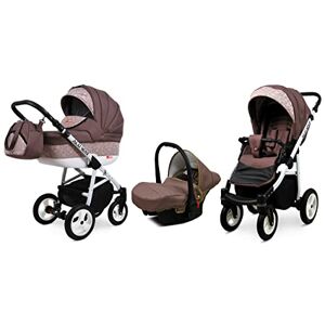 Babylux Alu Way 3en1 Bébé Système de Voyage Landau Poussette Siège Auto Réglable Amovible Housse de Pluie Chancelière Nouveau-Né à Bébé Sandal Tree - Publicité