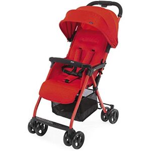 Chicco OHlalà 3 Poussette Canne Bébé Ultra légère, Compacte, Pliable et Inclinable de la Naissance à 15 kg, avec un Grand Panier, Housse de Pluie Incluse, et Toit Extensible Red Passion - Publicité