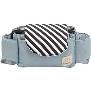 Sujhyrty Sac de rangement pour poussette Sac d'accessoires pour poussette bébé Sac pour bouteille de voiture Bleu - Publicité