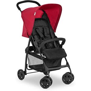 Hauck Poussette Compacte Citadine Sport Ultra Légère Seulement 5,9 kg, Pliable et Inclinable, Jusqu'à 15 kg, Capote Pare-Soleil, Grand Panier, Noir Rouge - Publicité