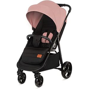 KINDERKRAFT GRANDE PLUS Poussette Canne dès la Naissance jusqu’à 22 kg, Pliage d'une seule main, Position allongée, Capote extensible, 4 Roues amorties, Rose - Publicité