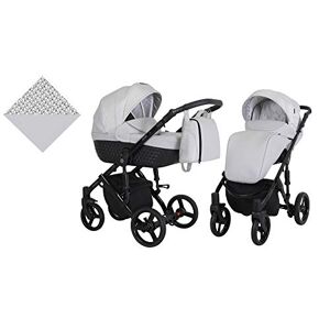 Kunert® IVENTO Ensemble complet de poussette combinée 2 en 1 I comprenant  une gondole pour poussette et un siège sport pour poussette avec sac à  couches/housse de pluie + chancelière : 