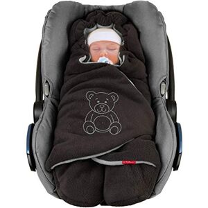 ByBoom Baby Couverture Enveloppante Hiver Universelle Multi-Usages, pour Coques Bébé, Sièges Auto (p.ex. Maxi-Cosi, Römer, etc), pour Landaus, Poussettes ou Lits Bébé; L'ORIGINAL AVEC L'OURS - Publicité