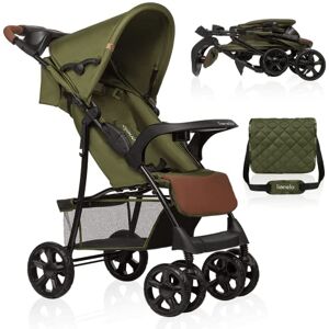 lionelo Emma Plus poussette bebe à 15 kg, harnais à 5 points, pliage rapide, amortisseurs forts, sac inclus, construction légère et durable matelas doux - Publicité