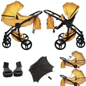 Junama Produit original  Diamond S Class V3 Systèmes modulaires Poussette combinée 2 en 1 + adaptateurs originaux Exclusive Prams (03 jaunes) - Publicité