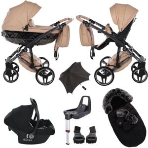 Junama Original  Diamond Hand Craft Systèmes modulaires Poussette combinée 2 en 1 3 en 1 + sacs de bébé + gants + parapluie + accessoires originaux Exclusive Prams (4 en 1 (avec base ISOFIX), 07 - Publicité