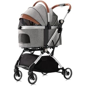 Begonial Landau pour chien Poussette PetPushchair Poussettes séparables pour petits chiens de taille moyenne / 2 chats (gris a) - Publicité